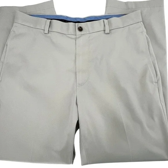 Brooks Brothers Clark Advantage Chino Pants Khaki Tan Mens 33x30* Stretch Cotton - Picture 1 of 9